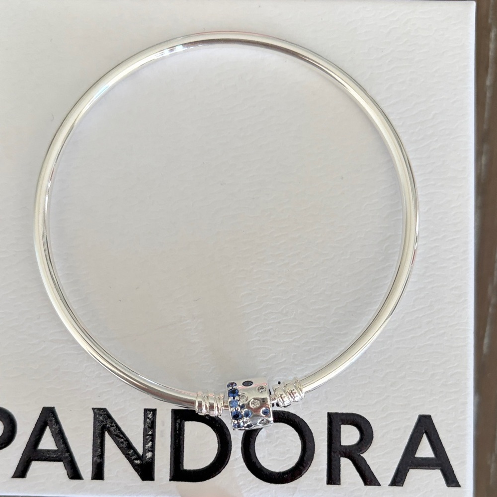 Pandora Silver Bracelet with Blue Details